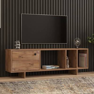 TopMebel ТВ шкаф Folsom от меламин - цвят атлантик бор 140×29.9×45 см