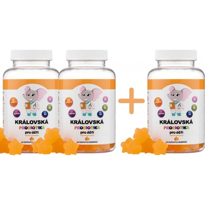 Kralovstvizdravi Královská Probiotika pro děti 3 x 60 gumových bonbónů