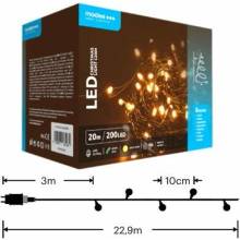 Modee ML-C2004 200LED 20m vánoční řetěz , teplá 8 programů IP44