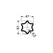 La Magdalena R.5 Trubka profilová hvězda 47x61x4,5 profil S5