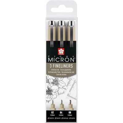 Sakura Pigma Micron Fineliner Технически химикалки Black 3 бр (POXSDK3)