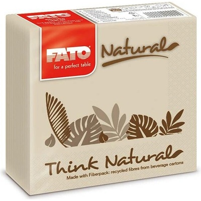 Econatural papírové ubrousky LUCART FATO Natural 2 V 24x24cm 12x 100ks 82228600HY