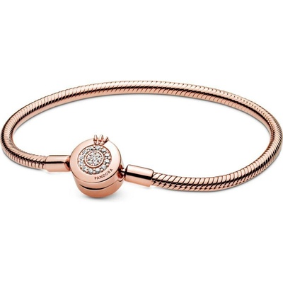 PANDORA hadovitý náramek Pandora Moments Třpytivé O s korunkou 20 589046C01-20