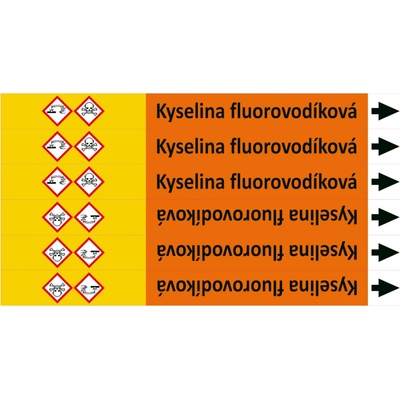 Nadrzenapalivo.cz Značení potrubí ISO 20560, kyselina fluorovodíková PZA 007015
