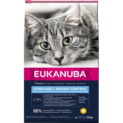 Eukanuba Cat Adult Sterilised Weight Control Rich in Chicken 10 kg