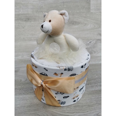 Pastell decor Plenkový dort jednopatrový neutrální s letní dekou Vel.2 - Miminko váží 3 až 6 kg, Velikost oblečení: 50 - Miminku jsou 0 až 2 m