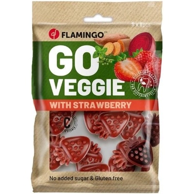 FLAMINGO Go Veggie jahůdka s jahodami 8 ks 120 g