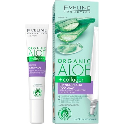 Eveline Cosmetics Organic Aloe+Collagen očný gél proti vráskam 20 ml