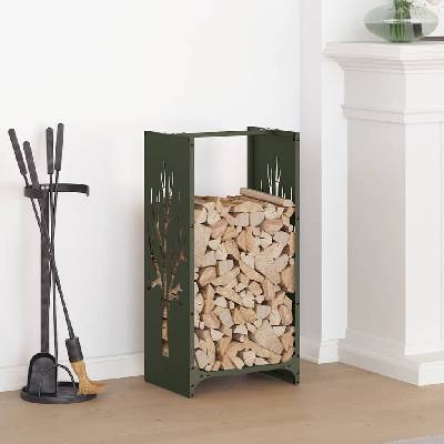 vidaXL Стойка за дърва, 40x30x80 см, студеновалцувана стомана (864228)