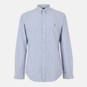 Ralph Lauren Men's Slim Fit Striped Oxford Shirt - Slate/White