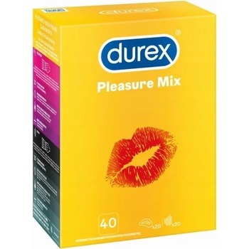 Durex 40 бр. Стимулиращи релефни презервативи Durex Pleasure Mix