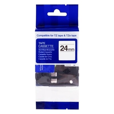 PRINTLINE PLTB79 kompatibilní páska s Brother TZE-FX651 24mm černý tisk/žlutý podkl. flexi
