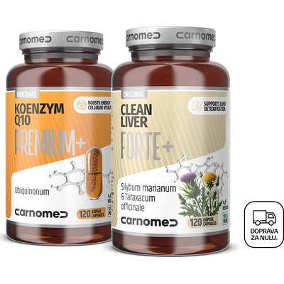Clean Liver FORTE 120 kapsúl + Koenzym Q10 PREMIUM + 100mg 120 kapsúl
