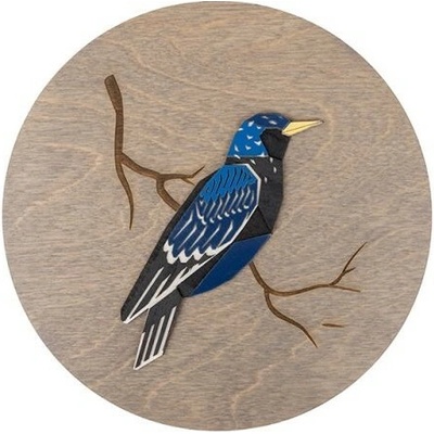 BeWooden Dřevěný obraz Špaček