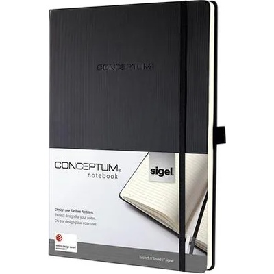 Sigel Тетрадка, ексклузивна, А4, изписана, 97 страници, твърда подвързия, SIGEL "Conceptum", черна CO112 (CO112)