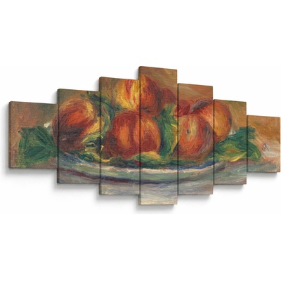 Obraz - Auguste Renoir, Peaches on a Plate, reprodukcia, sedemdielne 210x100 cm