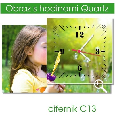 Obraz s hodinami z vlastní fotografie 90 × 60 cm - C13