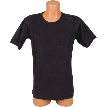 Памучна мъжка тениска в черно