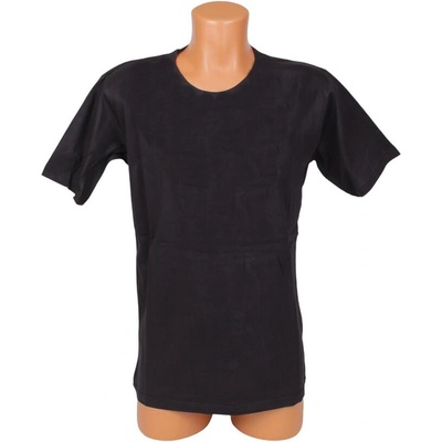 Памучна мъжка тениска в черно