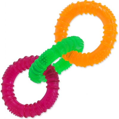 Dog Fantasy 3 kruhy gumové farebné 16 cm (1ks)