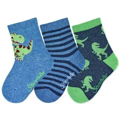Sterntaler ponožky 3 páry dinosauři modré