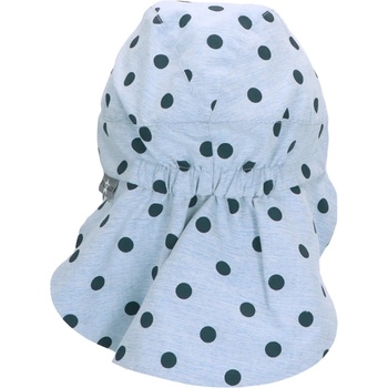 Sterntaler Небесно синя шапка на точки с платка на врата UV50+, Sterntaler (1422322-325)