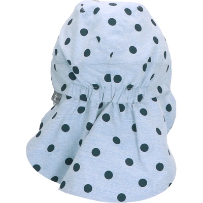 Sterntaler Небесно синя шапка на точки с платка на врата UV50+, Sterntaler (1422322-325)