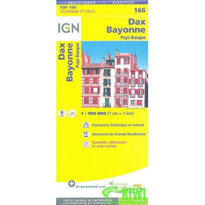 mapa Dax, Bayonne, Pays Basque 1:100 t. voděodolná