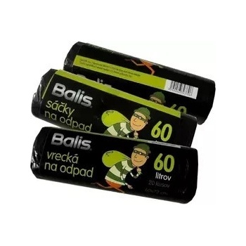 Balis pytle HDPE 60 l 7µm 20ks černé