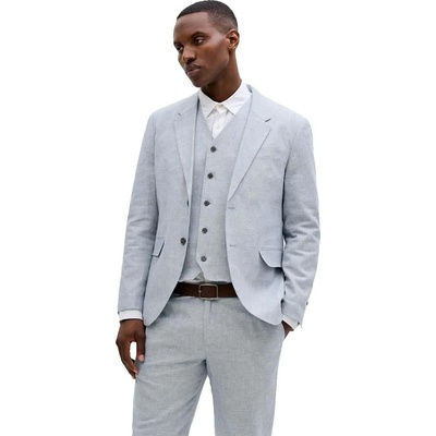 Jack & jones Сако Jack & jones Martin Summer Linen Blend 12291806 blazer - Grey (Faded Denim / Slim Fit)