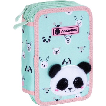 Astra Троен несесер, Astra, Панда, С аксесоари, 20.5 х 13 х 6 см