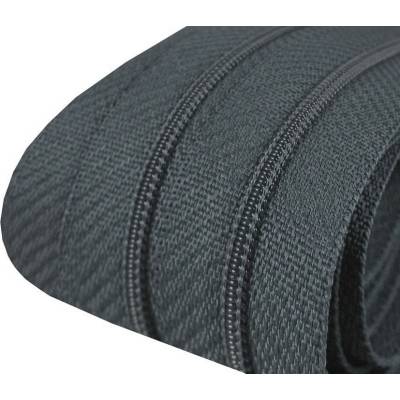 Zip spirálový 3 mm - metráž - různé barvy Zip spirálový 3 mm: 321 Tmavě šedá