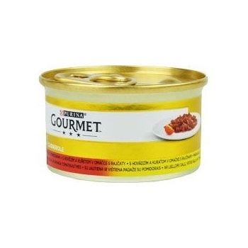 Gourmet Gold hovězí a kuřecí v rajčatové omáčce 85 g