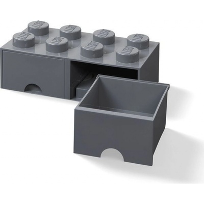 LEGO® úložný box 8 se zásuvkou 25 x 50 x 18 cm tmavě šedá – Sleviste.cz