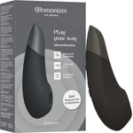 Womanizer Enhance 2в1 въздушно-вълнов клиторен стимулатор + вибратор (черен)