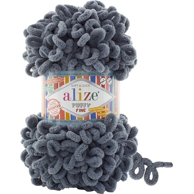 Alize příze Puffy Fine 087 šedá