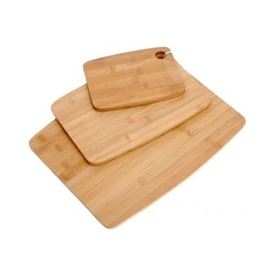 EH Excellent Houseware Krájecí prkénka, sada 3 bambusových prkének