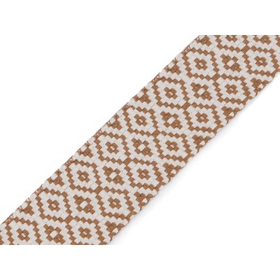Oboustranný popruh šíře 50 mm, střední, 1 béžová