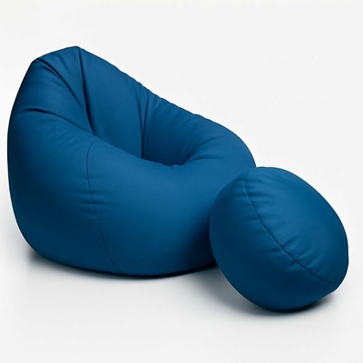 Mekem sedací vak Super 4XL obj. 450 L s podnožkou, mat.Nylon, barva modrá