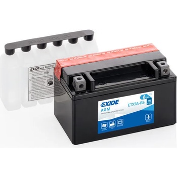 Image 1 of Exide Bike AGM 12V 6Ah left+ YTX7A-BS
