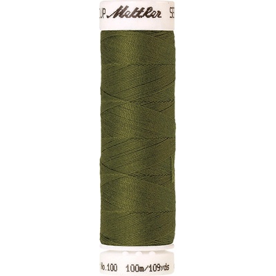 Nitě SERALON 100m na univerzální šití, polyester AMANN Mettler - více barev 6677: 0882 zelená
