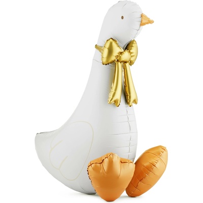PartyDeco PartyDeco Fóliový balón sedící husa 72 x 91 cm