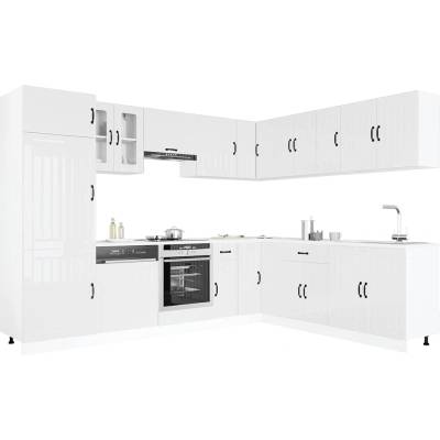 vidaXL Комплект кухненски шкафове от 14 части Lucca, инженерно дърво (3314983)