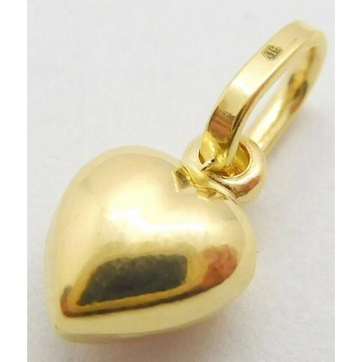 Klenoty Budín Dámský zlatý přívěsek hladké srdce 03616