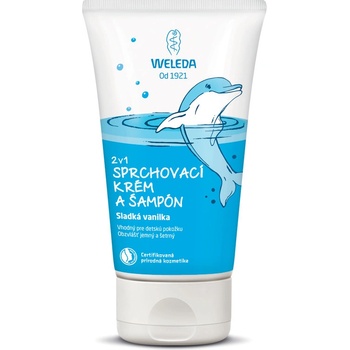 Weleda 2v1 sprchovací krém a šampón vanilka 150 ml