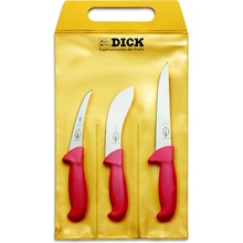 F. Dick sada nožů lovecké červené indoor ergogrip 13 až 18cm 3 ks