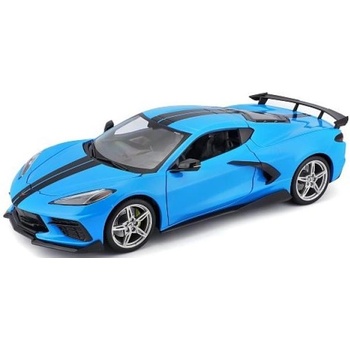 Maisto - 2020 Chevrolet Corvette Stingray Coupe (High Wing), син, 1: 18