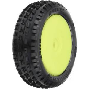 Pro-Line колело 1: 18, гуми Wedge Carpet предни, джанта H8 жълта (2) (Losi Mini-B)