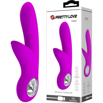 Вибратор със специален клитор стимулатор, 19см. - Pretty Love Carol 3 (DEBRA01131)