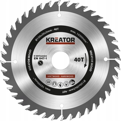 Kotouč na dřevo KREATOR KRT020403 130 x 20 mm